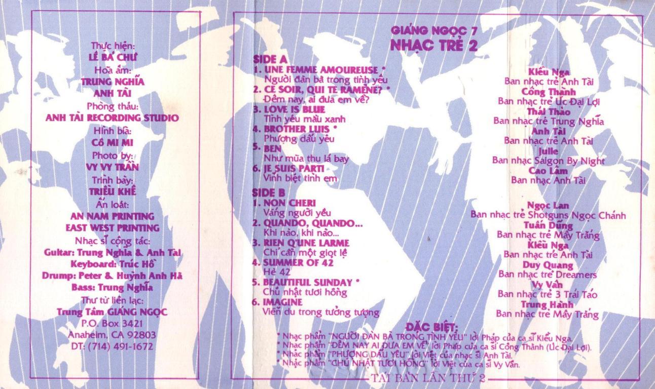 Tape Giáng Ngọc 7 - Nhạc Trẻ 2