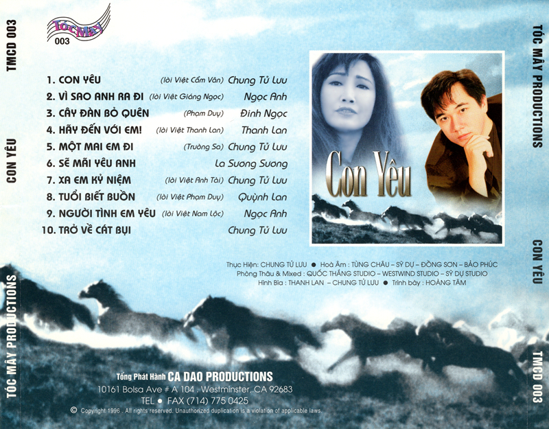 Tóc Mây CD003 - Con Yêu