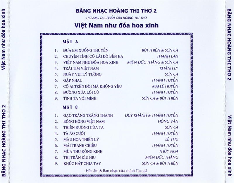 Băng Nhạc Hoàng Thi Thơ 2 - Việt Nam Như Đóa Hoa Xinh