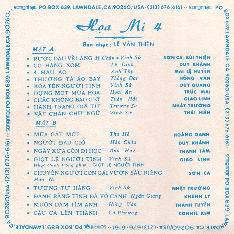 Tape Bốn Phương - Họa Mi 4