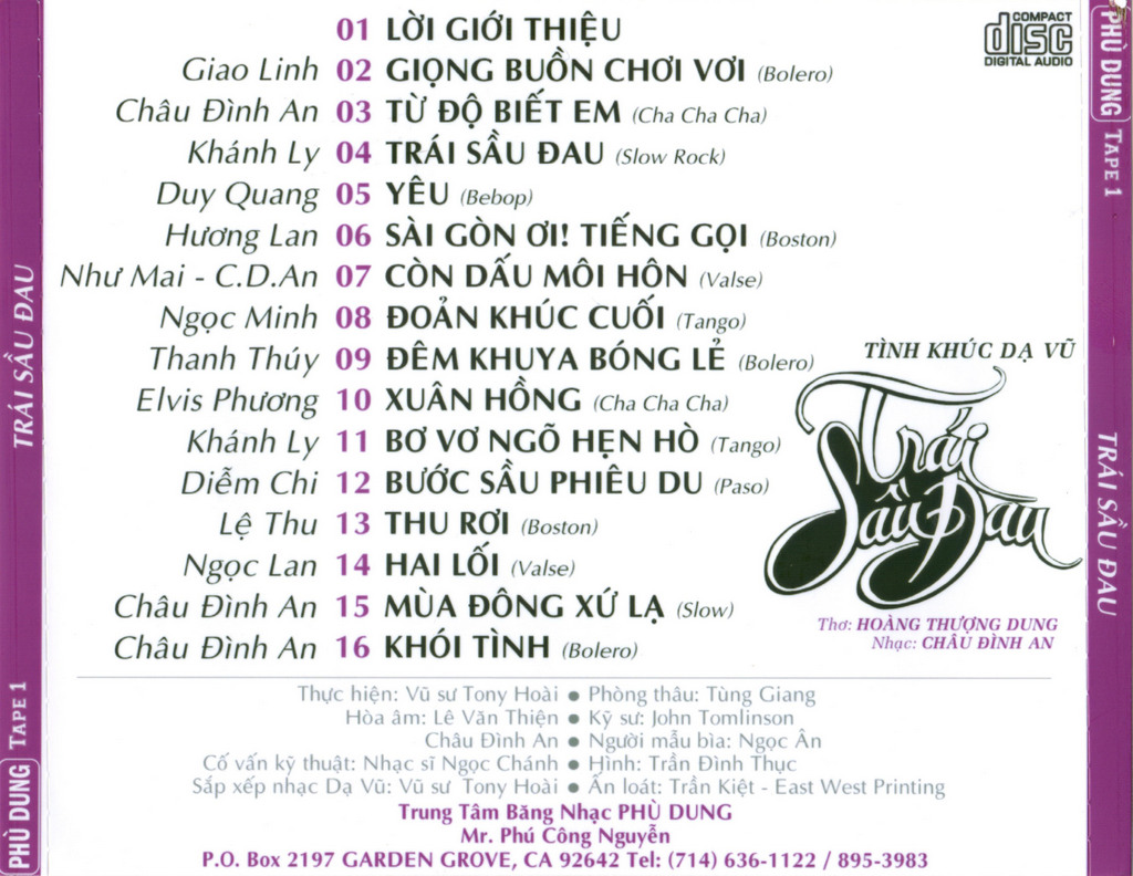 Tape Phù Dung 1 - Trái Sầu Đâu