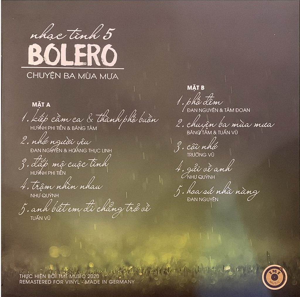 TMT CD - Nhạc Tình Bolero 5 - Chuyện Ba Mùa Mưa
