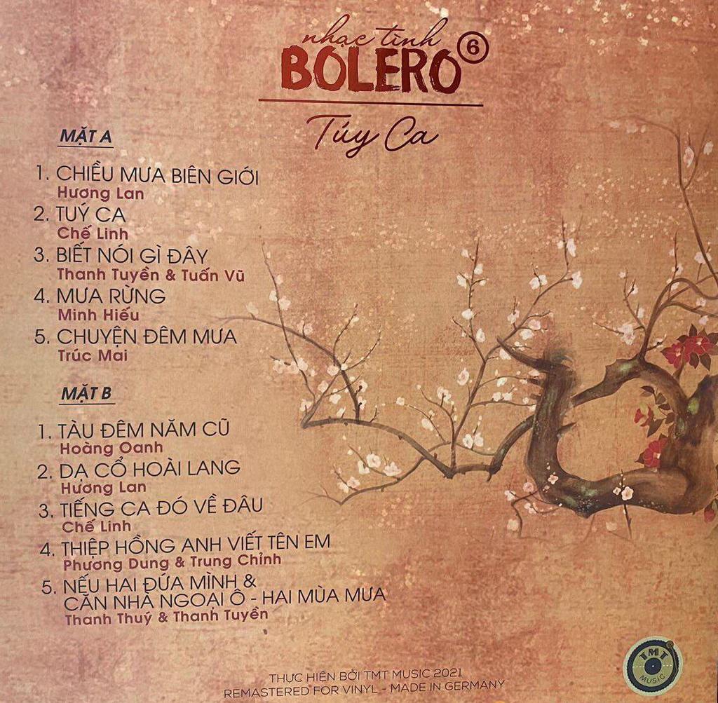 TMT CD - Nhạc Tình Bolero 6 - Túy Ca