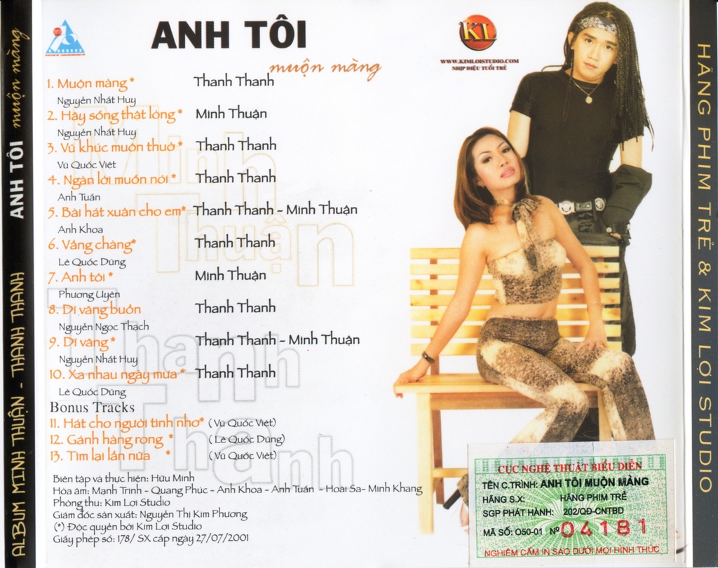 Kim Lợi CD - Anh Tôi, Muộn Màng - Thanh Thanh, Minh Thuận