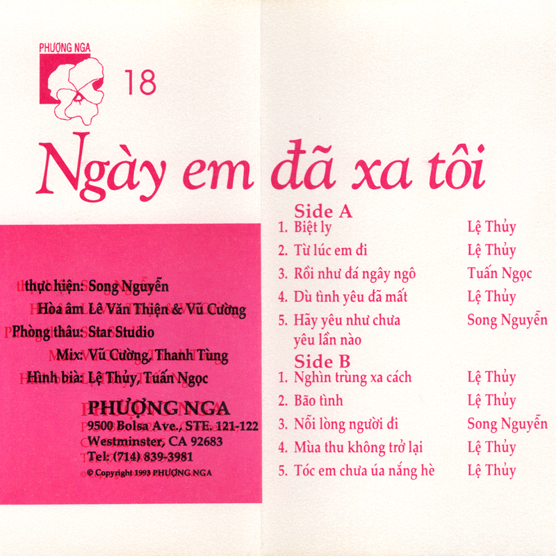 Tape Phượng Nga 18 - Ngày Em Đã Xa Tôi