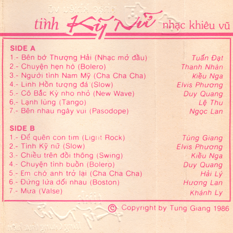 Tape Tùng Giang 1 - Tình Kỹ Nữ