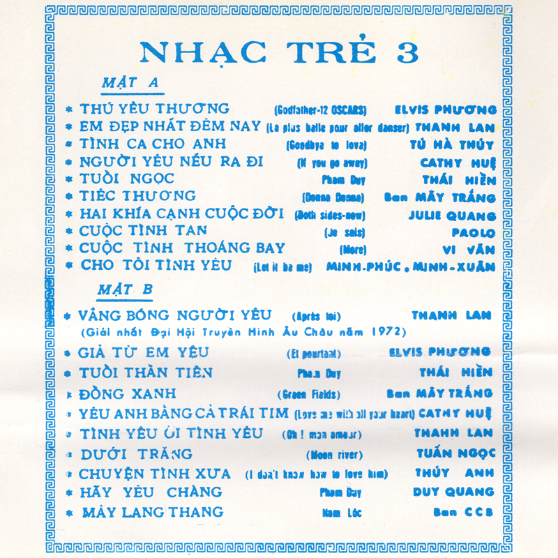 Tape Bốn Phương - Nhạc Trẻ 3 - The Godfather