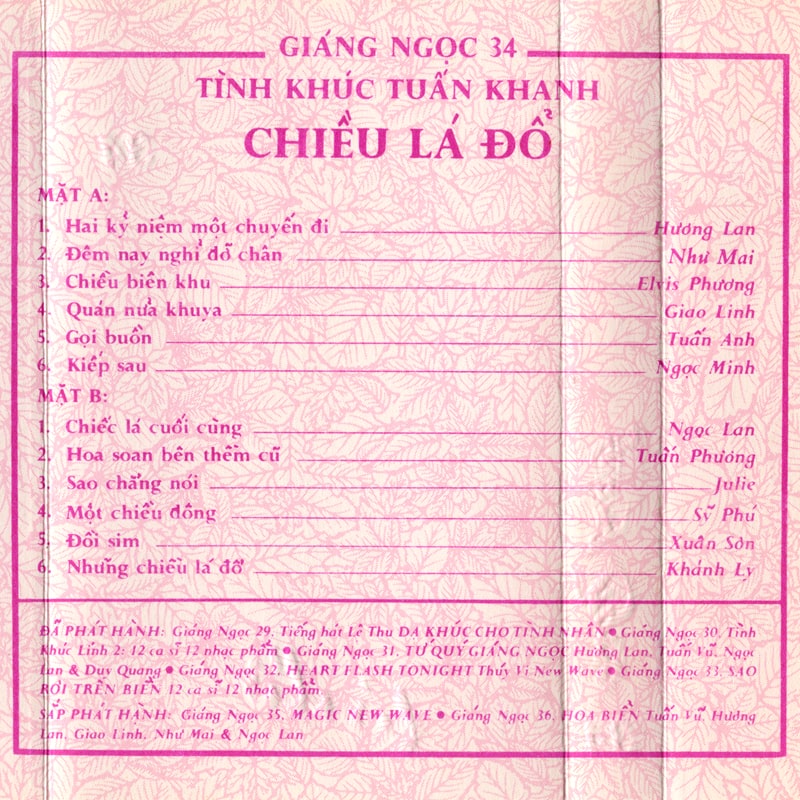 Tape Giáng Ngọc 34 - Chiều Lá Đổ