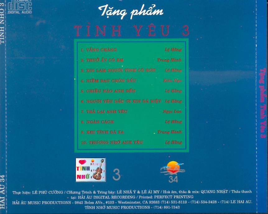 Hải Âu CD034 - Tặng Phẩm Tình Yêu 3
