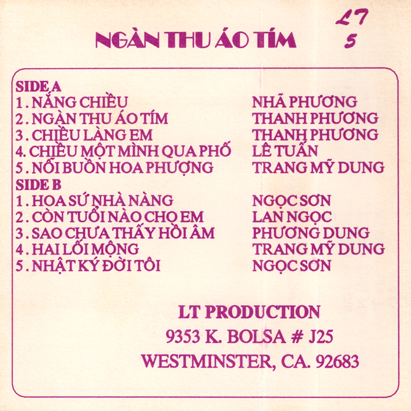 Tape LT 5 - Ngàn Thu Áo Tím