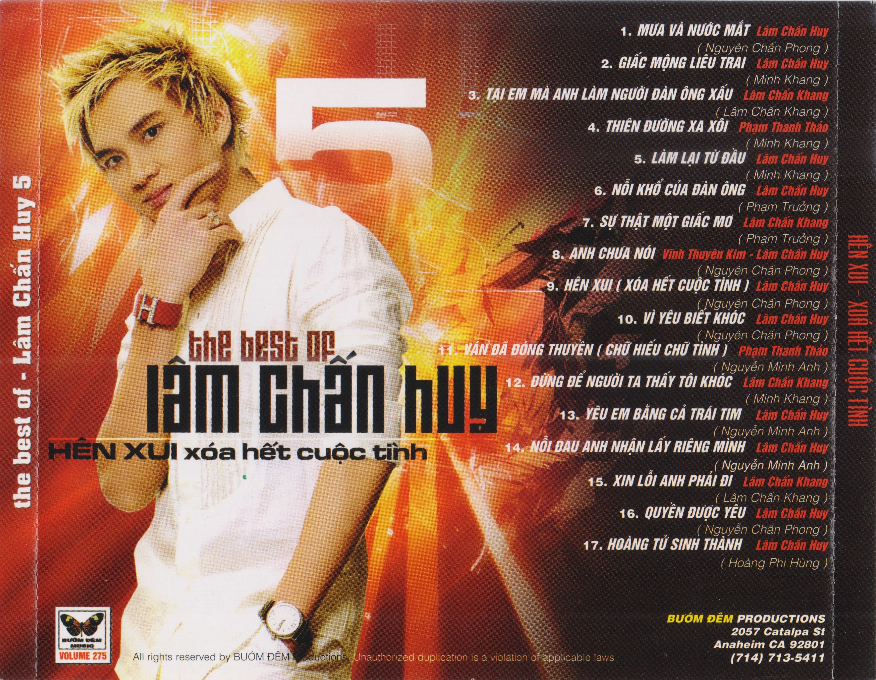 Bướm Đêm CD275 - Hên Xui Xóa Hết Cuộc Tình - Lâm Chấn Huy