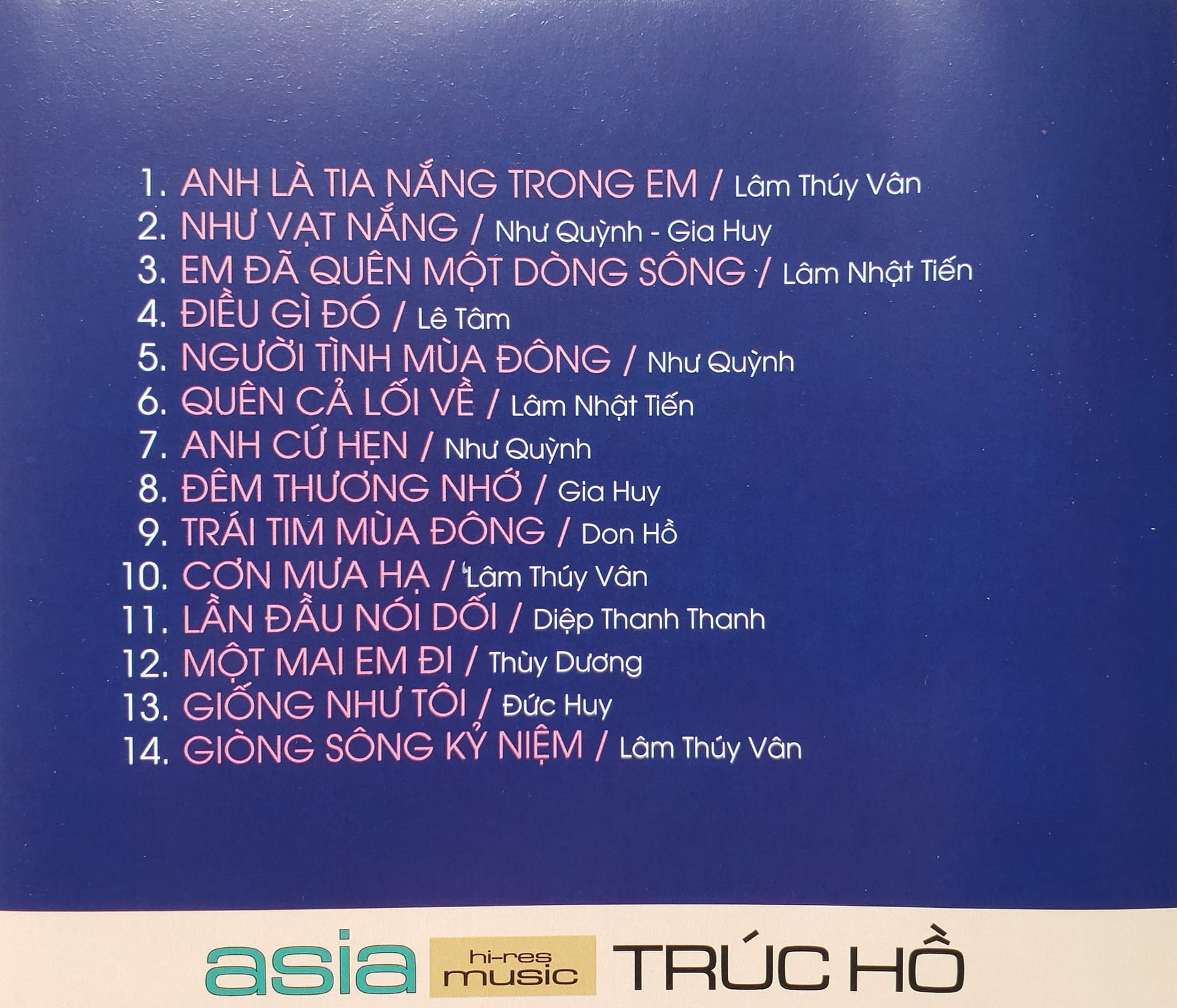 Trúc Hồ CD - Những Ca Khúc Top Hit Asia