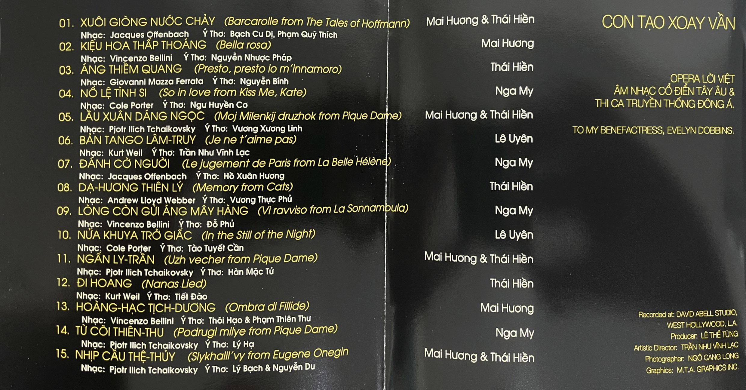 TL Productions CD - Con Tạo Xoay Vần - Opera Lời Việt