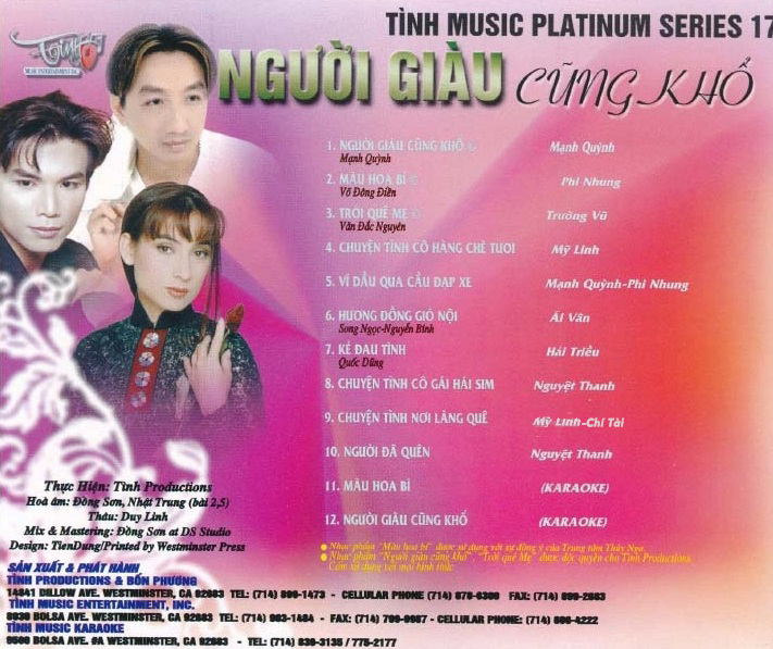 Tình Platinum CD017 - Người Giàu Cũng Khổ