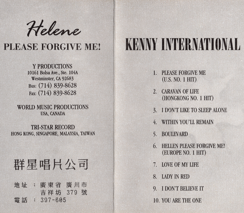 Tape Ý - Helen! Please Forgive Me - Kenny Thái