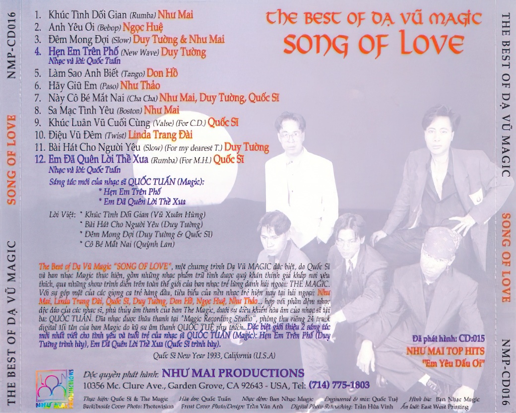 Như Mai CD016 - The Best Of Dạ Vũ Magic (Song Of Love)