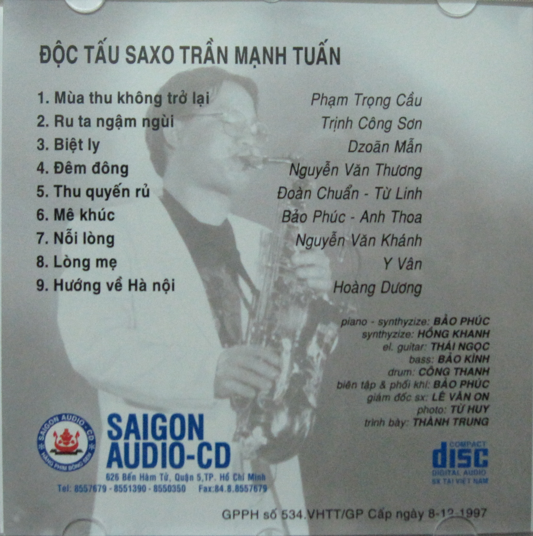 Sài Gòn CD - Độc Tấu Saxo - Trần Mạnh Tuấn