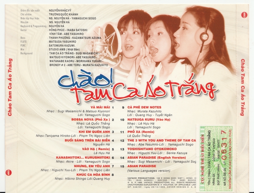 Vafaco CD - Chào - Tam Ca Áo Trắng