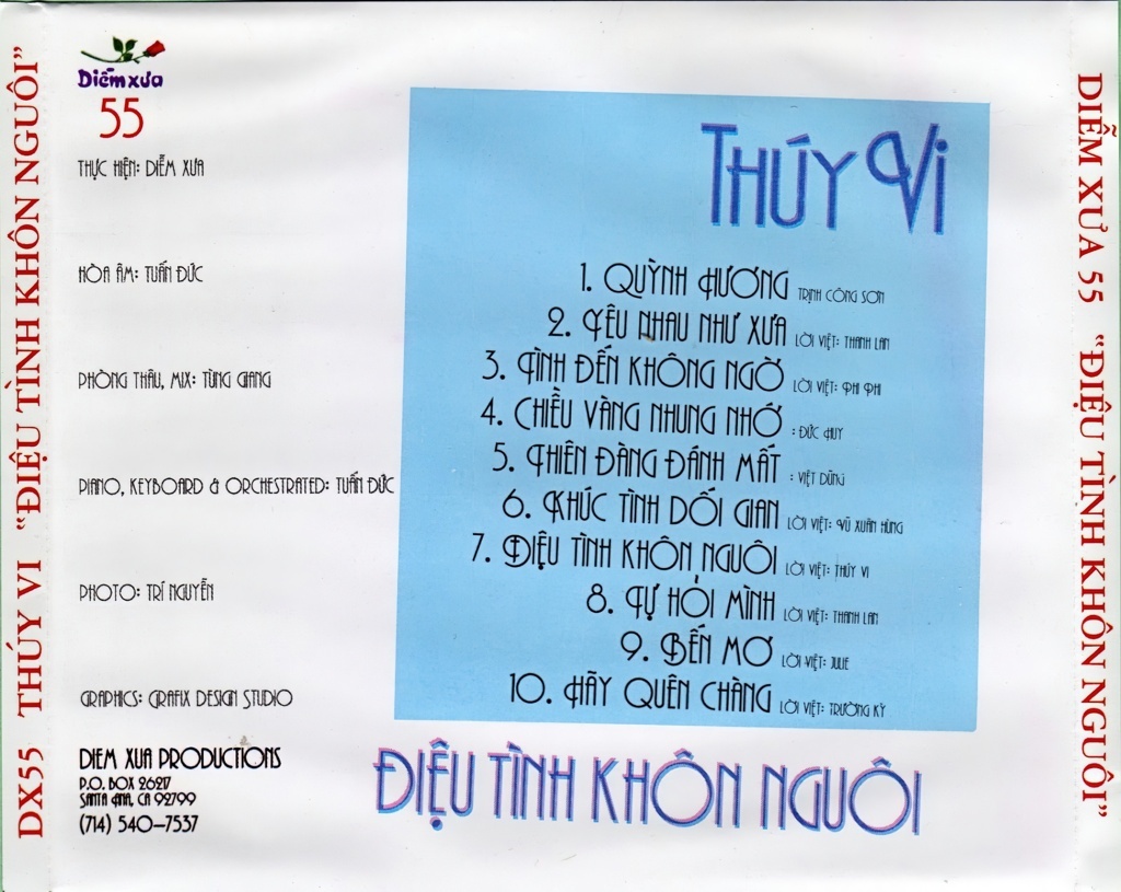 Diễm Xưa CD055 - Điệu Tình Khôn Nguôi - Thúy Vi