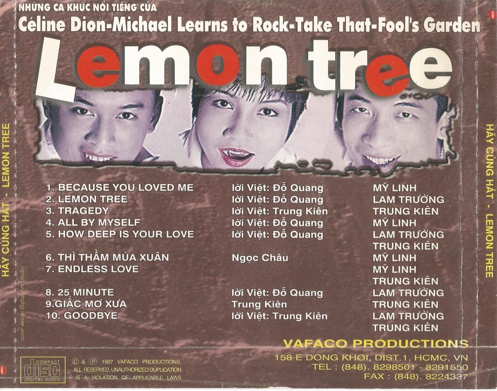 Vafaco CD - Hãy Cùng Hát - Lemon Tree - Mỹ Linh, Lam Trường, Trung Kiên