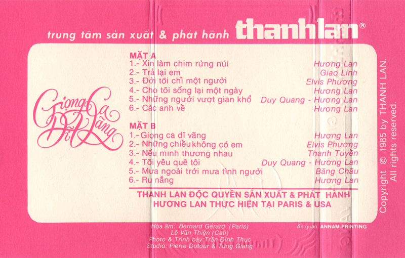 Tape Thanh Lan 53 - Giọng Ca Dĩ Vãng