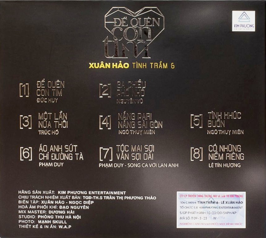 Kim Phượng CD - Tình Trầm 6 - Để Quên Con Tim - Xuân Hảo