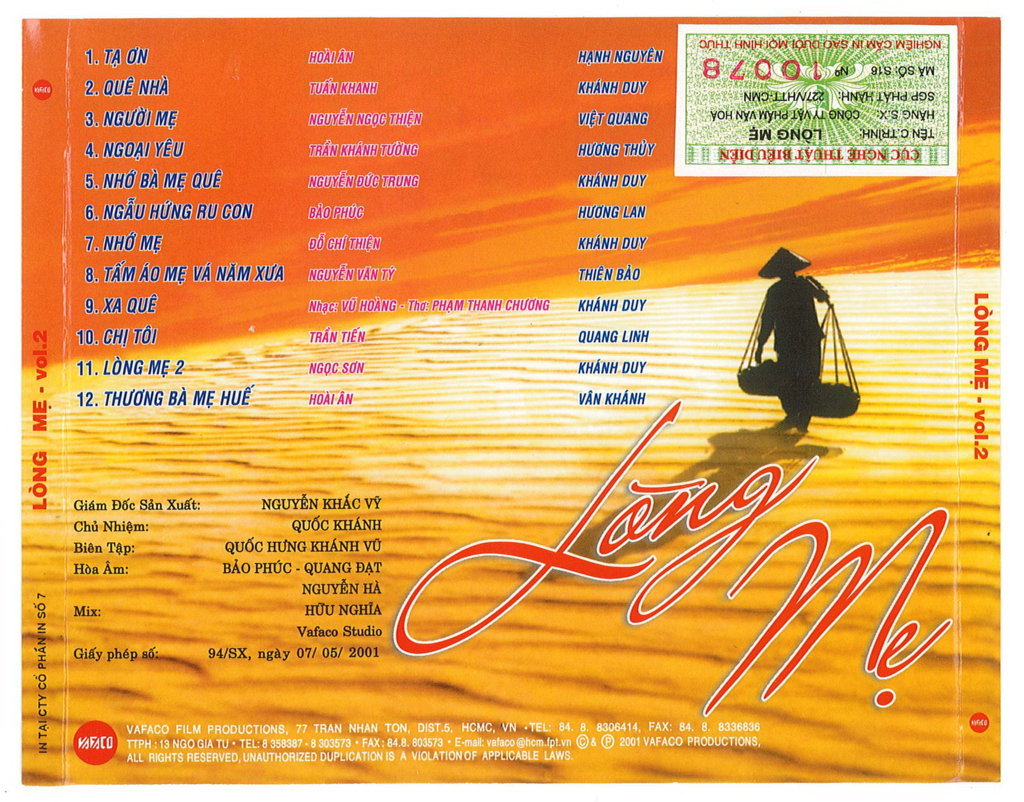 Vafaco CD - Lòng Mẹ Vol 2