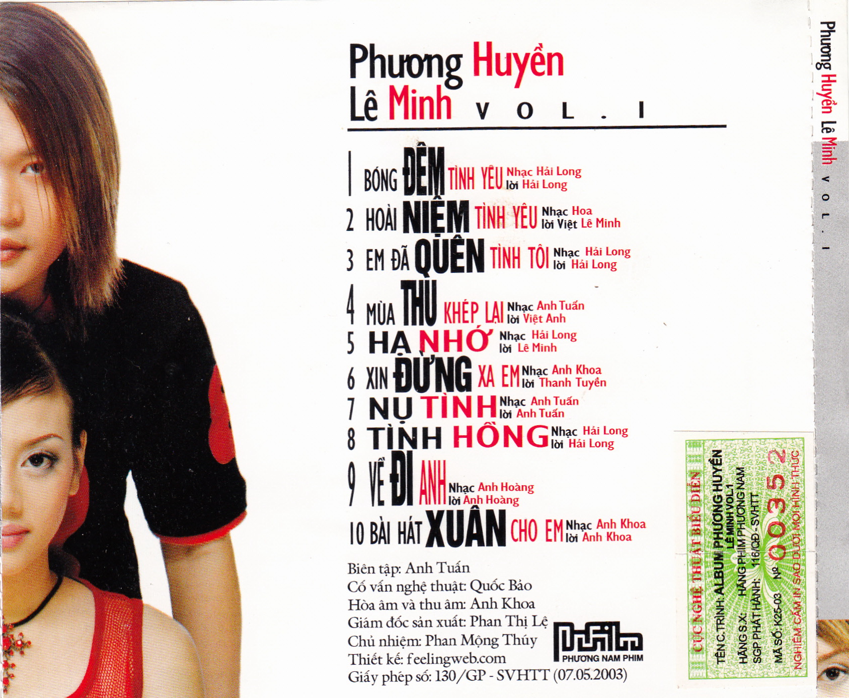 Phương Nam CD - Phương Huyền & Lê Minh Vol 1
