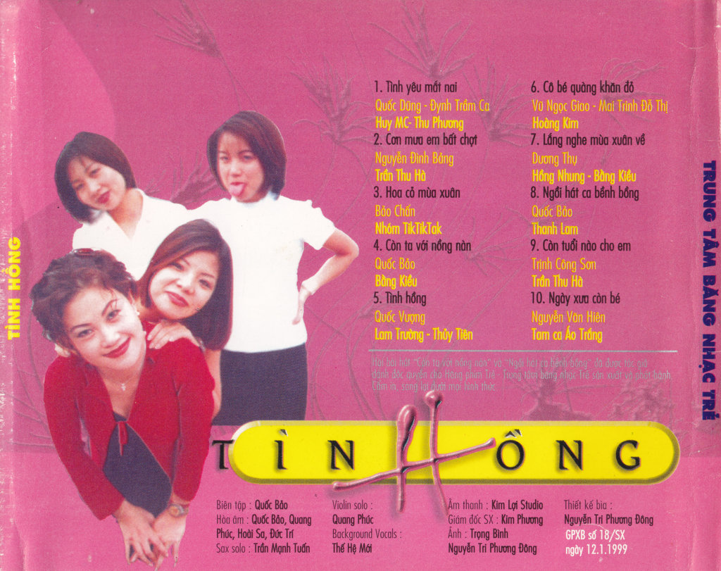 Băng Nhạc Trẻ CD - Năm Tháng Mộng Mơ 4 - Tình Hồng