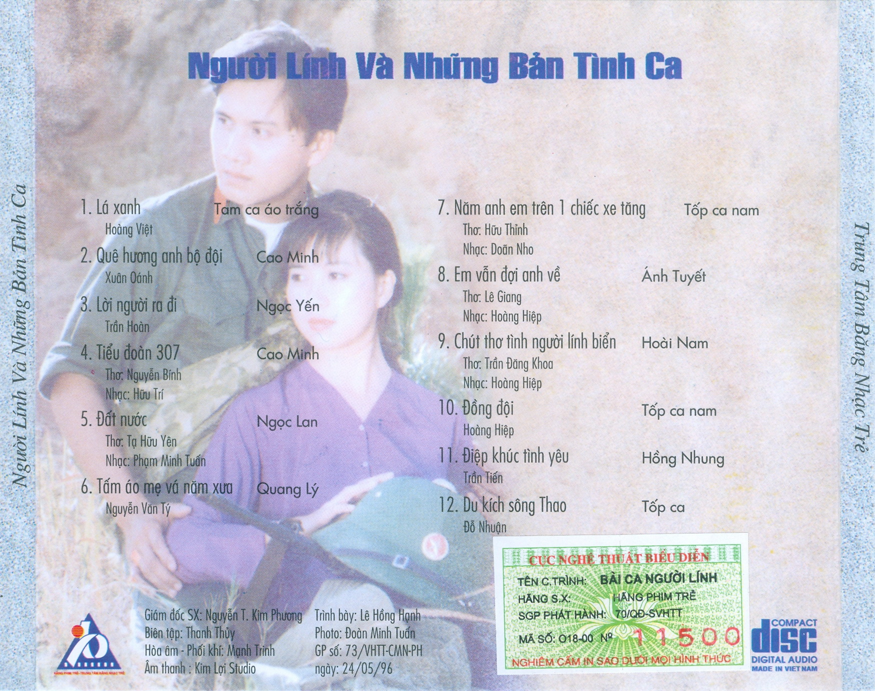 Băng Nhạc Trẻ CD - Người Lính Và Những Bản Tình Ca