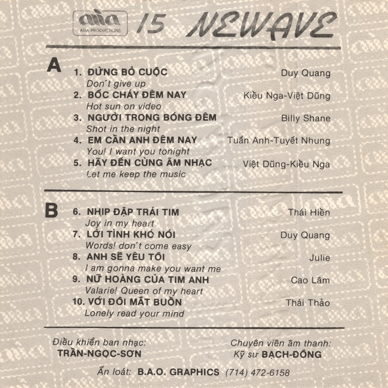 Tape Asia 15 - New Wave