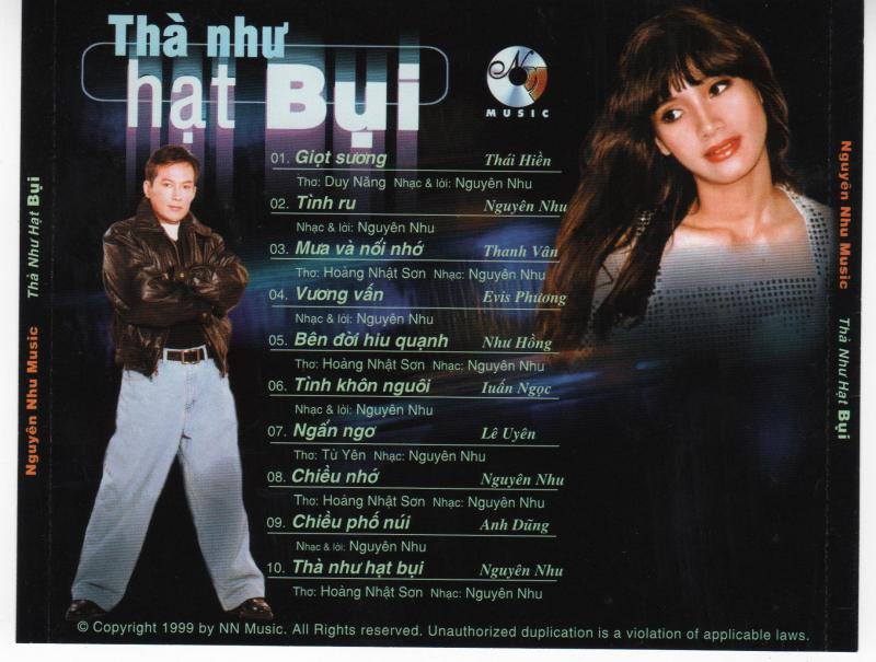 Nguyễn Nhu Music CD - Thà Như Hạt Bụi