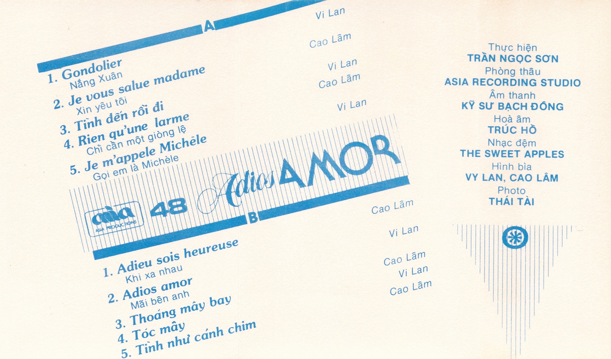 Tape Asia 48 - Adios Amor - Vy Lan & Cao Lâm