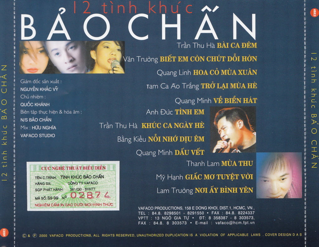 Vafaco CD - 12 Tình Khúc Bảo Chấn