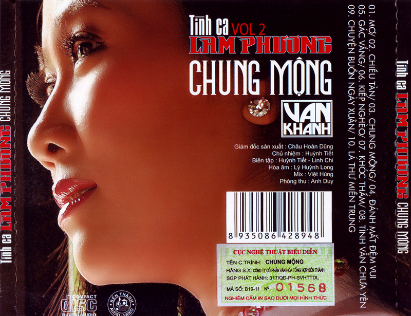 Bến Thành CD - Tình Ca Lam Phương 2 - Chung Mộng - Vân Khánh