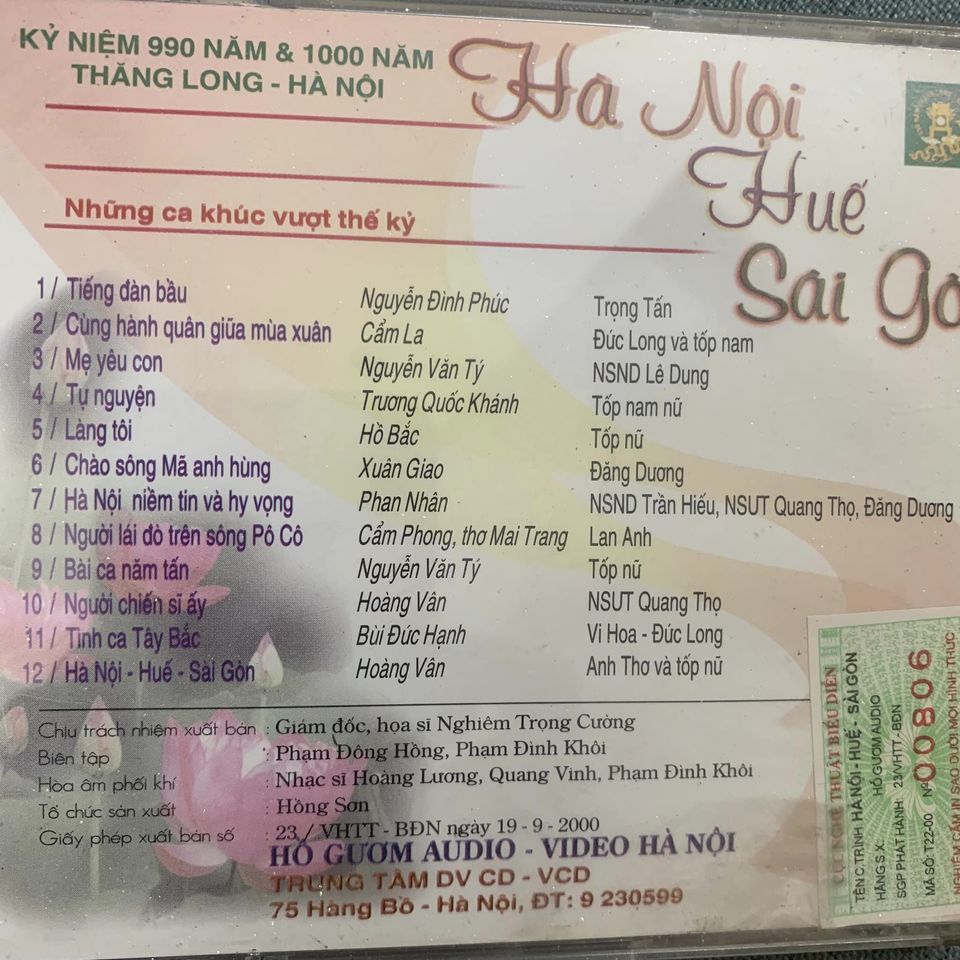 Hồ Gươm CD - Hà Nội Huế Sài Gòn (2000)
