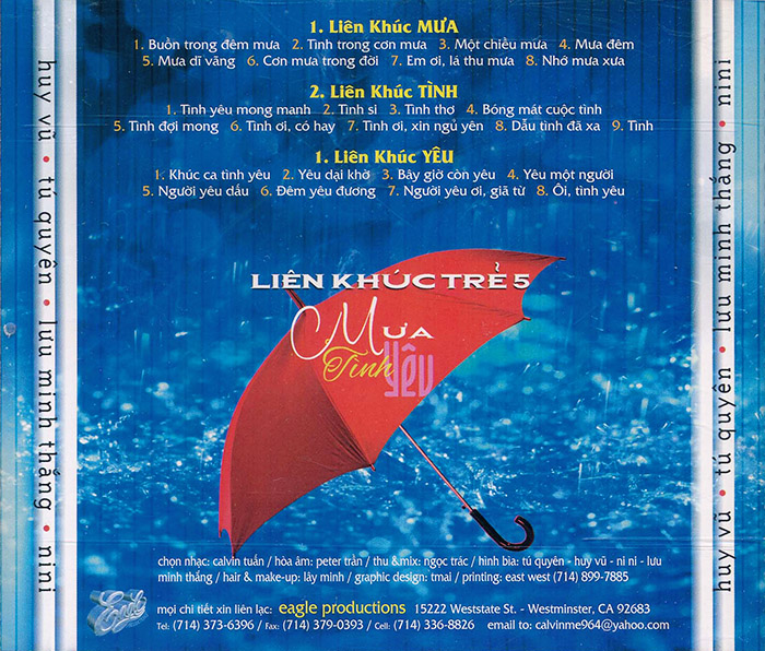 Eagle CD - Liên Khúc Trẻ 5 - Mưa Tình Yêu
