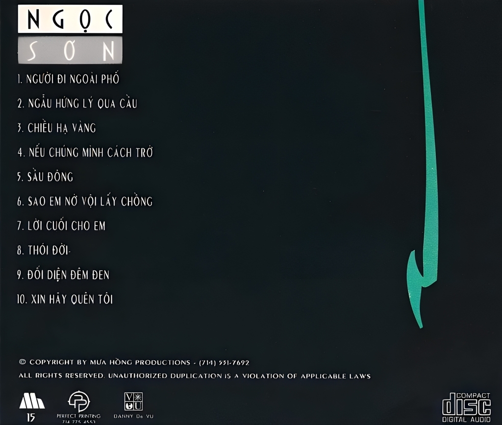 Mưa Hồng CD015 - Người Đi Ngoài Phố - Ngọc Sơn